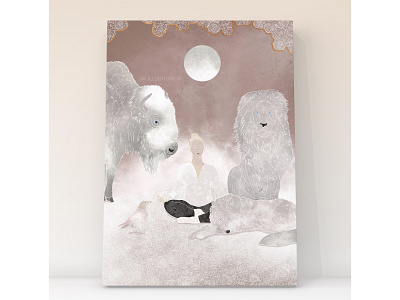 Art Print "Spirit Animals & Soul Flowers"