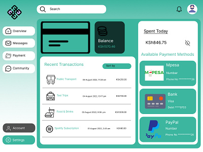 Financial management Web app app design ui ux