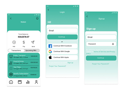 Financial management app design app design ui ux