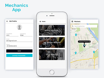 Mechanics App android ios uidesign