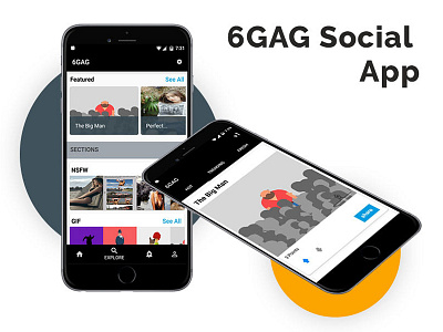 6GaG Social App android ios uidesign