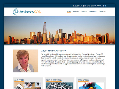 Marina kosoy CPA website design