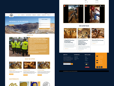 Mining Template website design