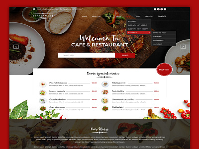 Restourent_Template website design