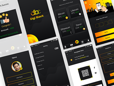 Digi Black App android ios ui uidesign ux