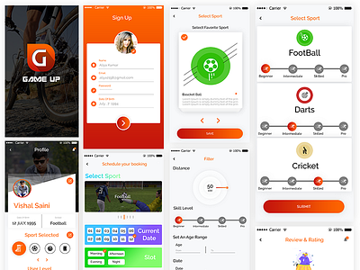 Game Up App android ios ui uidesign ux