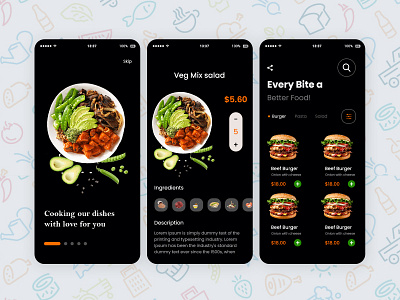 Food App Design android ios mobile app design uidesign uiux