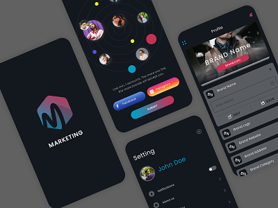 Marketing App Design android ios mobile app design uidesign