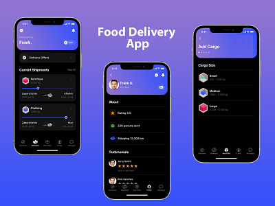 Food Delivery App android ios mobile app design uidesign