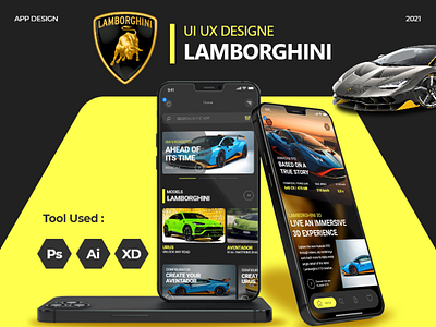 Lamborghini App [ UI UX Design ] adobe xd app car design illustration lamborghini ui ui ux design user experience user interface