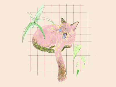 Sofi's cat. colores colors cool design dibujodigital digital illustration illustration illustration art ilustraciondigital ilustración tropical