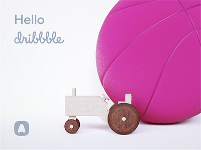 Hello dribbble 3d aircall blender design system dribbble hello tractor