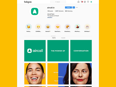Aircall Manifesto Instagram Take Over aircall brand design branding feed graphic design grid instagram photography scroll take over