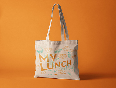 My lunch, tote bag bag graphic design illustration tote bag