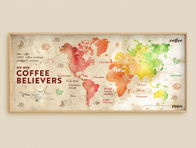 TCS ploteo billborad illustration infographic design map mapamundi watercolor wolrd