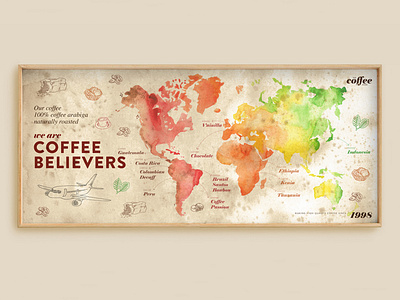 TCS ploteo billborad illustration infographic design map mapamundi watercolor wolrd