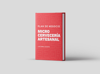 Micro cervecería artesanal, book cover. book book cover design books design editorial design graphic design red type