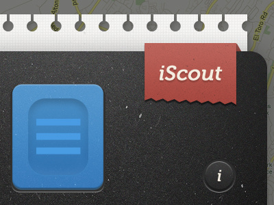 iScout app button ios iphone ipod map paper scout