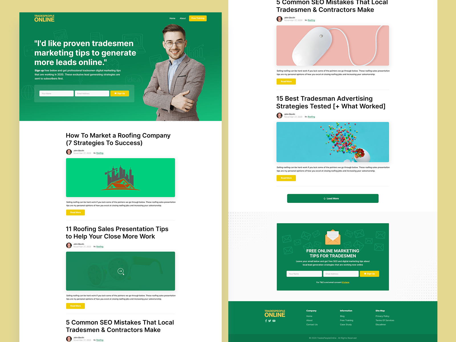 Personal Blog Homepage Design by Imran Hossain on Dribbble