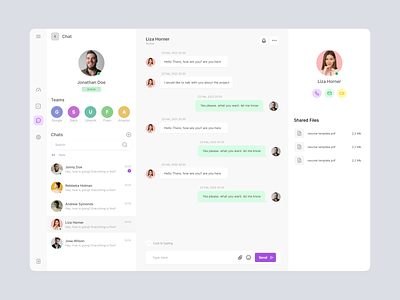 Chat Web Application UI chat app email figma figma design message messaging ui ui ux ux web application web chat app web message app