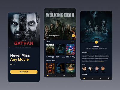 Online Movie Stream App UI Design