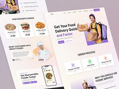 Food Delivery Landing Page Design