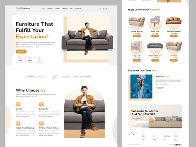 Modern Furniture Landing Page Design