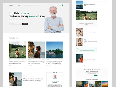 Creative Personal Blog Homepage Design blog blogging creative figma figma website personal blog personal blog website personal website travel ui ui design ui ux ux design web template webflow website template wordrpess