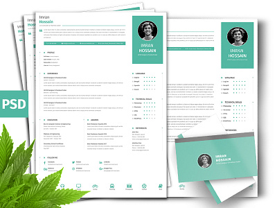 Free Professional Resume + Business Card clean cv free freebies personal professional resume