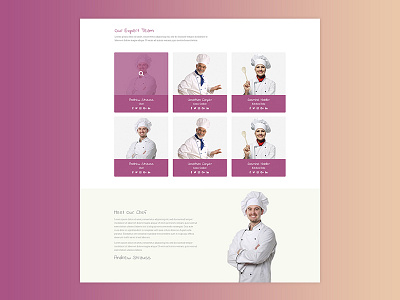 Our Team Section experts food graphicdesign psd restaurant team ui ux webdesign webpsd