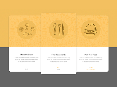 Food App Onboarding app appdesign foodapp graphicdesign onboarding restaurants ui ux