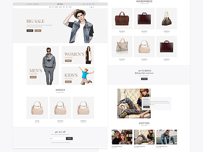 Minimal Fashion Ecommerce Web Shop ecommerce fashion minimal psd psdtemplate shop ui userexperience userinterface ux webdesign webui