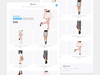 Fashion Minimal Ecommerce Template ecommerce fashion minimal onlineshop psd shop ui userexperience userinterface ux webdesign webpsd