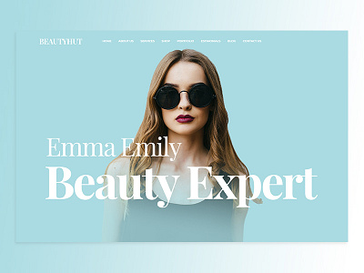 Beauty Slaon Website Header Design Concept