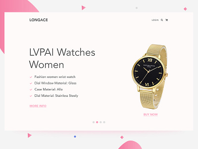 E-Commerce Watches Website Header ecommerce header ui ux watch watches websiteheader women