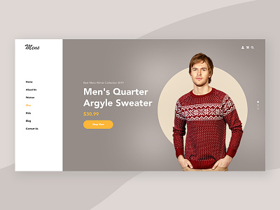 E-commerce Website Header Design