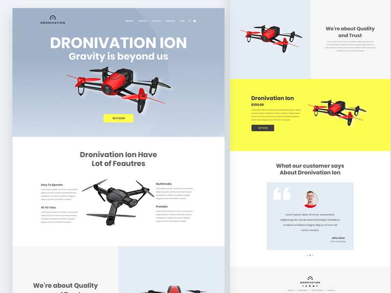 Drone Website Designs Themes Templates And Downloadable Graphic 