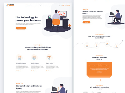 Software Company Landing Page Design
