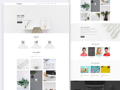 Creative Minimal Portfolio Website agency creative design minimal design portfolio ui design ui ux ux design web design