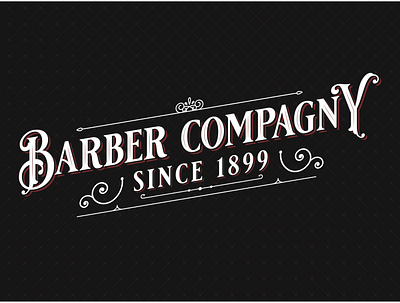 Barber Compagny branding design illustrator logo typo typogaphy victorian