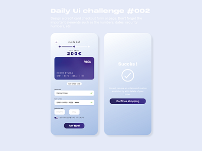 Daily UI Challenge #002 002 checkout payment daily ui challenge dailyui dailyuichallenge design payment ui