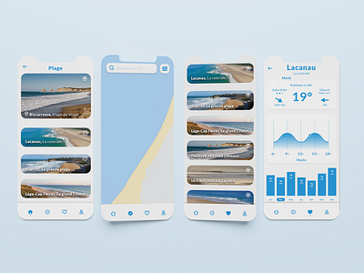 weather report surf app branding design graphic design surf ui ux