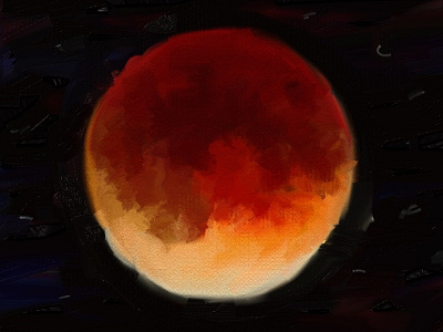 Blood Moon artrage blood moon cosmonaut ipad painting stylus