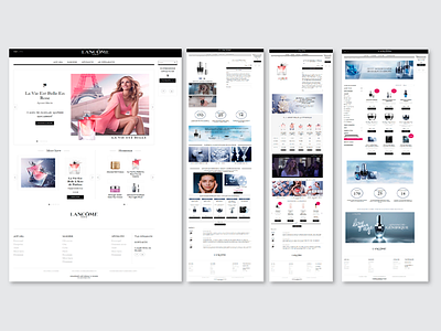 WEB DESIGN FOR BRAND LANCOME brand design branding design design graphic web design webdesign website website design