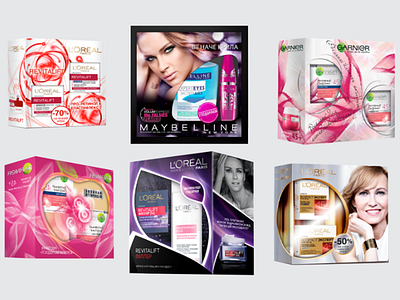 PROMO BOXES FOR BRANDS LOREAL, MAYBELLINE AND GARNIER brand design branding design design graphic graphic design graphicdesign package packagedesign packaging