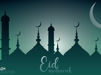 Happy Eid artwork design flat illustration typography vector