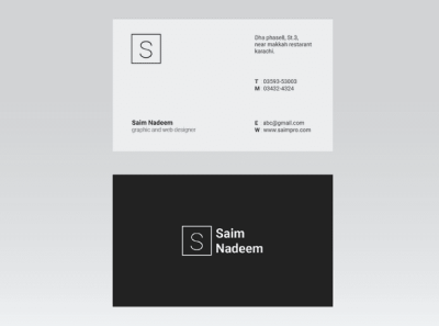 Extremely minimal business card