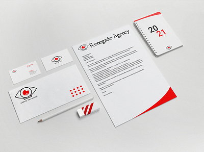Renegade Agency artwork brand brand identity branding business card design logo minimal typography vector