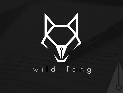 Wild Fang artwork brand branding design flat illustration logo minimal typography vector