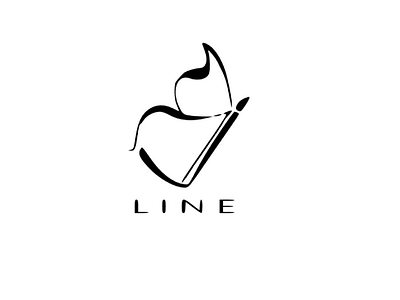 Logo for АJ line logo branding butterfly